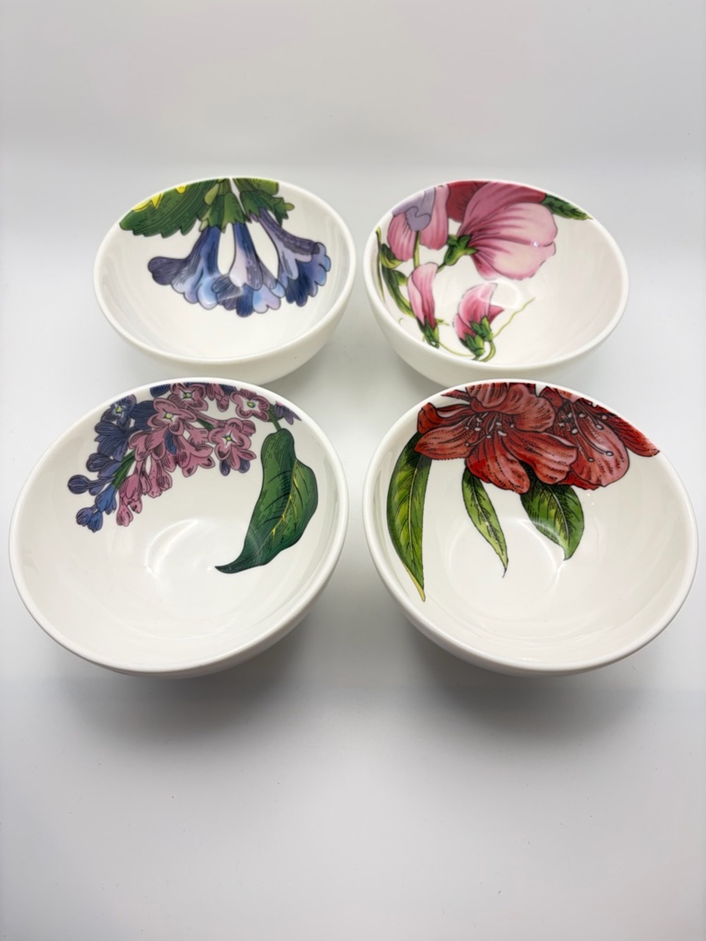 Portmeirion Eden Flowers Porcelain Bowls Set 4 Boxed Cottagecore Grandmillennial